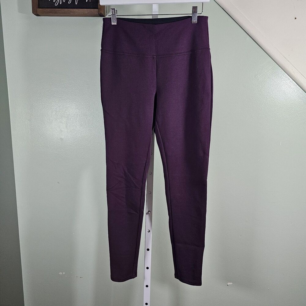 Eddie Bauer Women's Slim Tummy Panel Full Length Dress Leggings Purple Medium - Picture 1 of 7